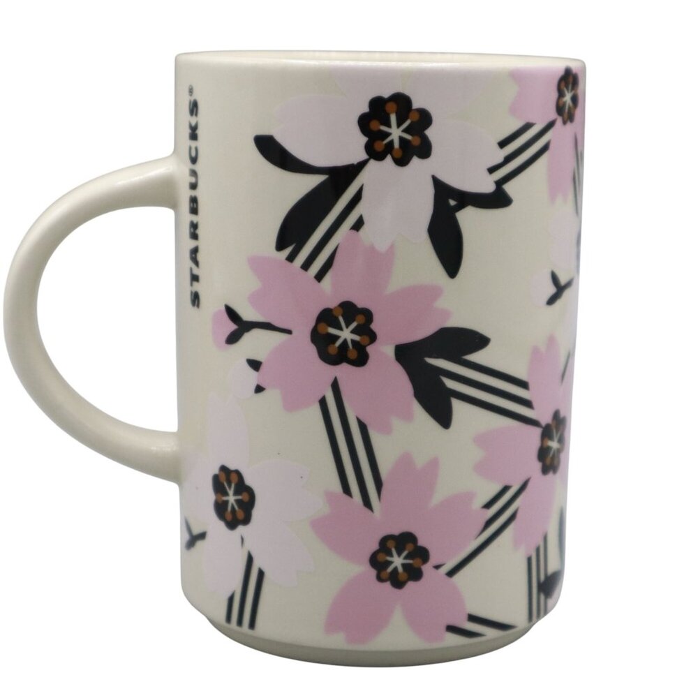 Starbucks Ceramic Mug White‎ Collector Circa 2017 Bloomcore Kitchen Kitschy Tea